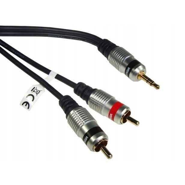 Kabel Jack3,5st-2RCA Digital 15 m zlatý