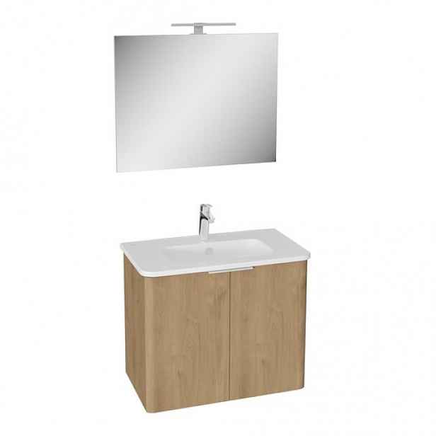 Koupelnová sestava s umyvadlem VitrA Mia 75x62,5x44,5 cm zlatý dub MIASETPR80DB