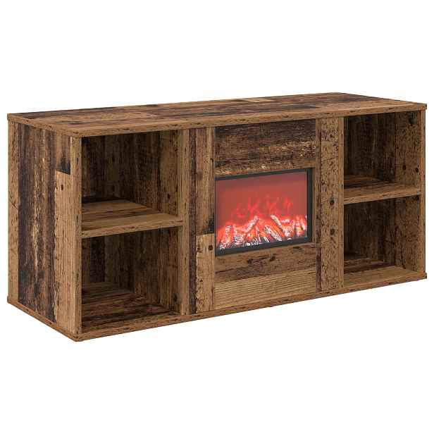 vidaXL Elektrický krb Staré dřevo 100 x 37 x 45,5 cm Kompozitní dřevo
