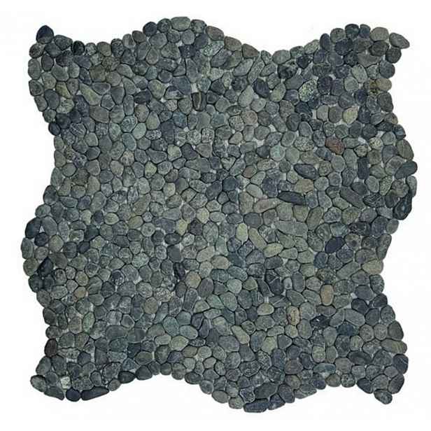 Kamenná mozaika Mosavit Mini pebbles negro 30x30 cm mat PEBBLENE 1,000 m2