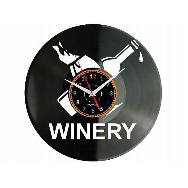 Víno Nástěnné hodiny Vinylová deska Moderní dekorativní jako Dárek k narozeninám