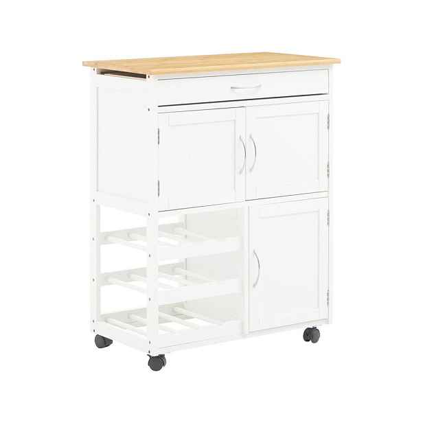 Bambusový kuchyňský ostrůvek na kolečkách 37x67 cm Harlow – Premier Housewares