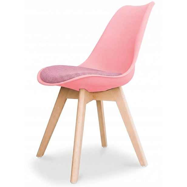 Skandinávské křeslo Monza Pink Pink Fabric II Lugano