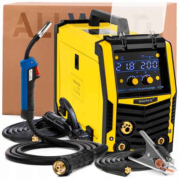 Svařovací Stroj Magnum Mig 217 Alu Puls Synergie 230V 200A Tig Lift Mma 2T/4T Flux
