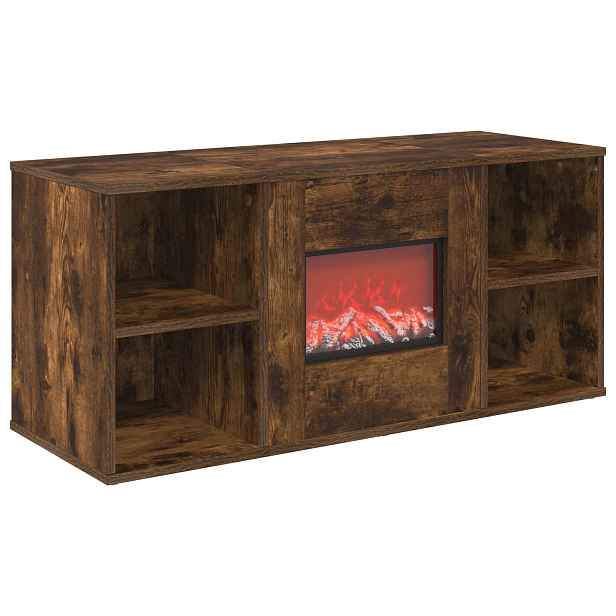 vidaXL Elektrický krb Kouřový dub 100 x 37 x 45,5 cm Kompozitní dřevo
