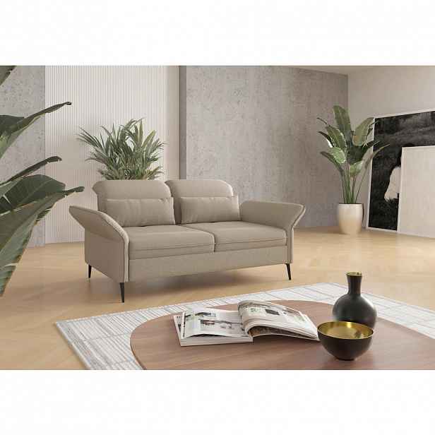 Sit & More TŘÍMÍSTNÁ POHOVKA, textil, šedohnědá