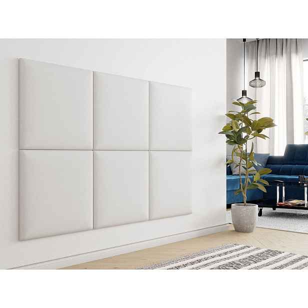 Čalouněný panel 60x60 PAG - bílá ekokůže