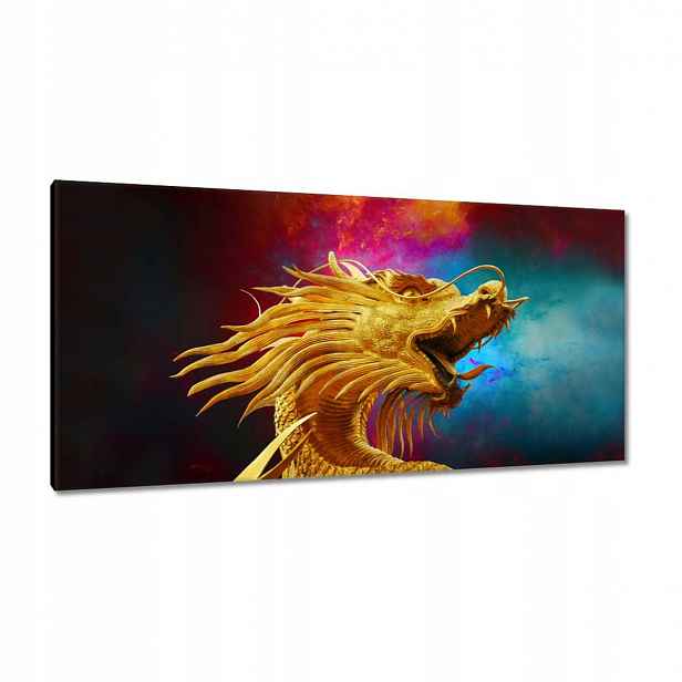 Obrazy 115x55 Zlatý drak