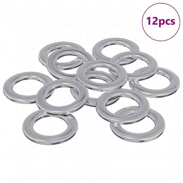 vidaXL Podložky 12 ks Stříbrná 10 x 10 x 0,8 mm Železo