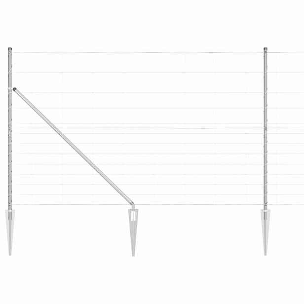 vidaXL Svařované drátěné ploty s hroty 25 x 1,5 m Pozinkovaná ocel