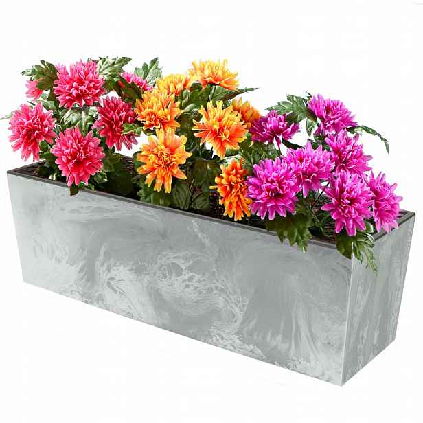 Balkonový truhlík s vložkou 77 x 24 cm, beton