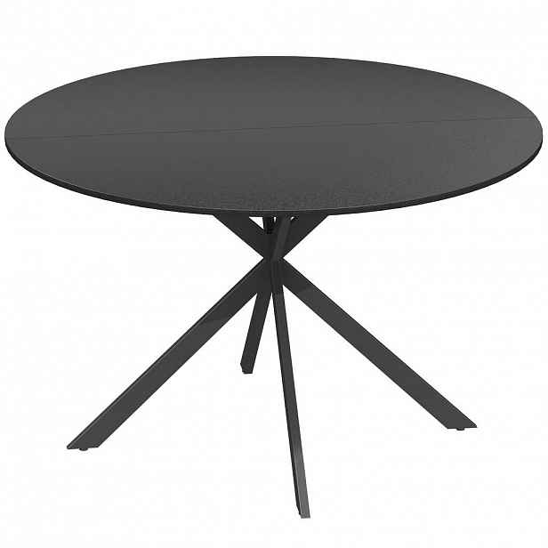 HOMCOM JÍDELNÍ STŮL kulatý černý 120/120/75 cm