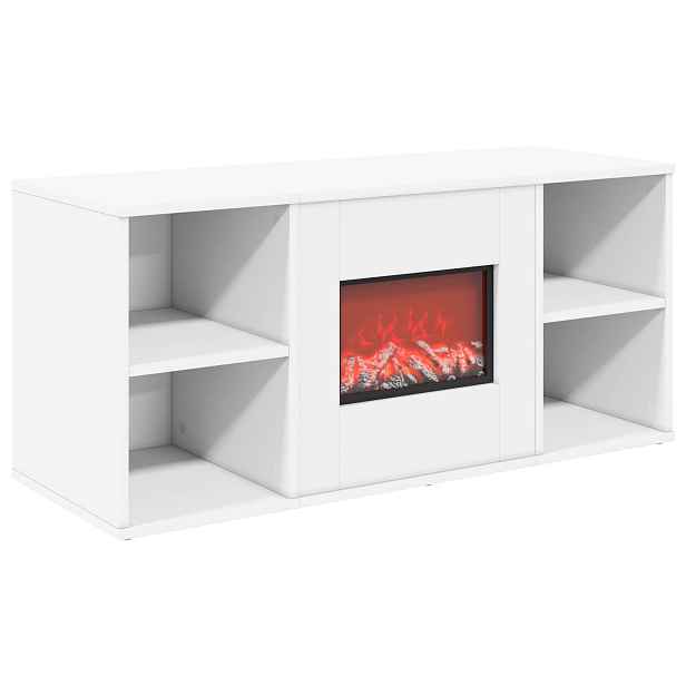 vidaXL Elektrický krb Bílá 100 x 37 x 45,5 cm Kompozitní dřevo
