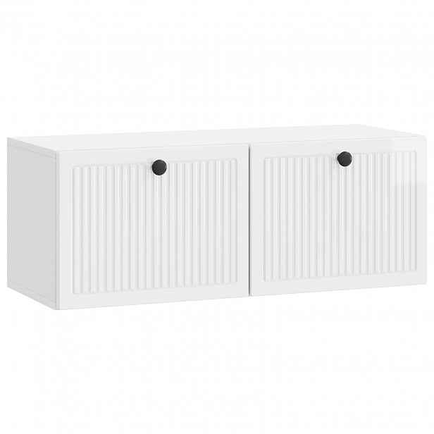 vidaXL Nástěnná TV skříň Bílá s vysokým leskem 78,5 x 31 x 30 cm