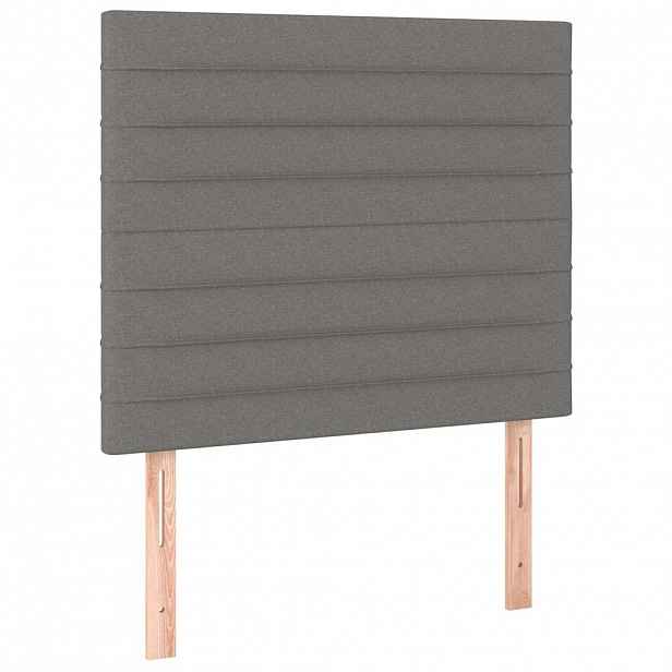 vidaXL Čelo postele tmavě šedé 80x5x118/128 cm látkové