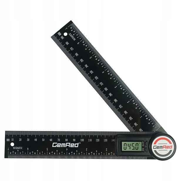 Digitální úhloměr GemRed 200 mm LCD úhelník 0-999,9° baterie
