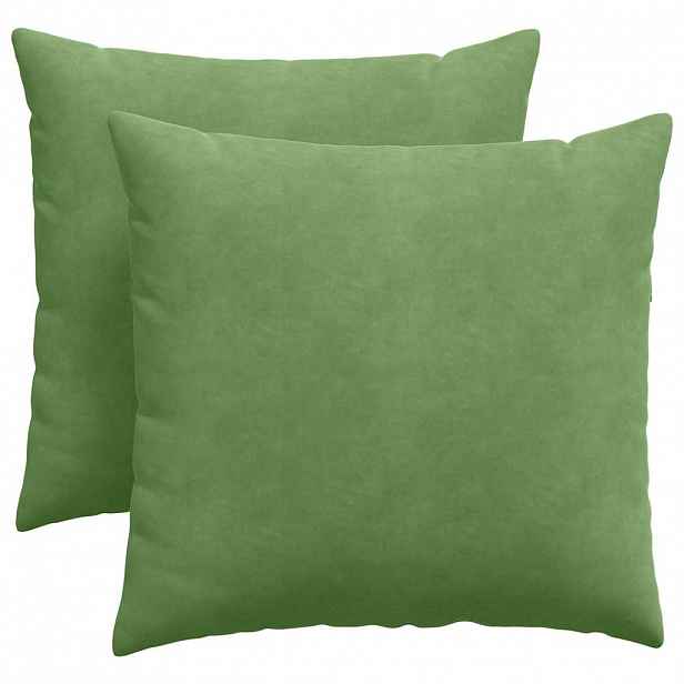 vidaXL Pohovkové polštáře 2 pcs Světlá zelená 45 x 45 cm