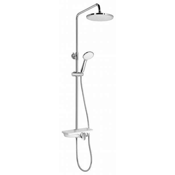 Aqualine - Sprchový set Marco, s baterií, 23 cm, 1 proud, bílá SL100