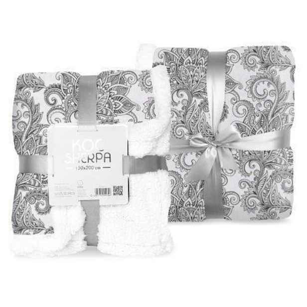 Faro Plyšová deka s beránkem ornamenty Polyester, 150/200 cm (FA-561177)