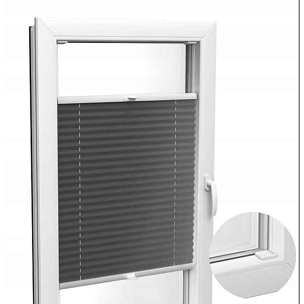Invazivní zatemňovací roleta Riva 80% roleta plisé 78 x 230 cm