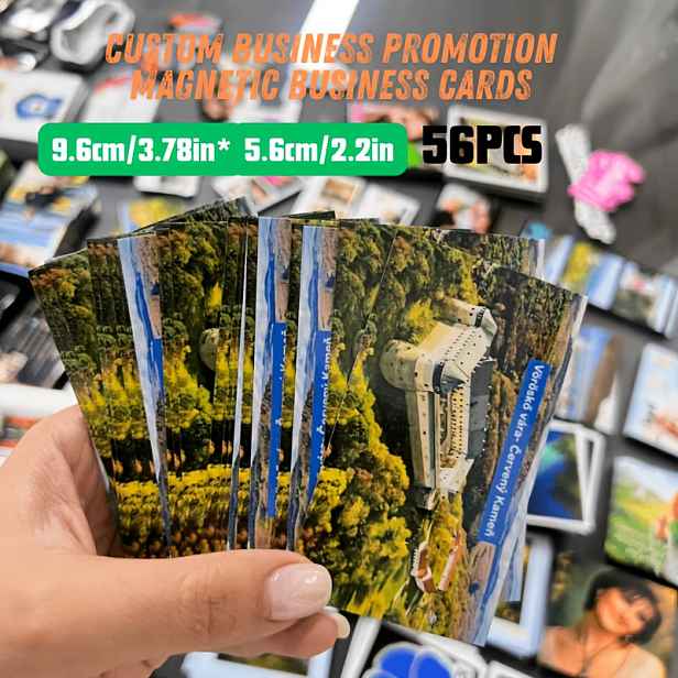 TEMU Magnetky na lednici s vlastním potiskem pro vizitky, podpora firemního a personalizovaná reklamní informace, plnobarevný tisk je jasný a zářivý,