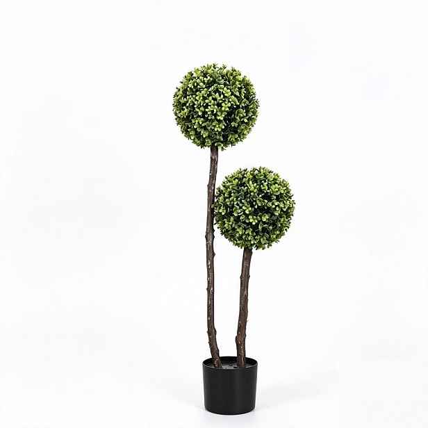 Umělý zimostráz stromek 90 cm, rostlina v květináči, zelená