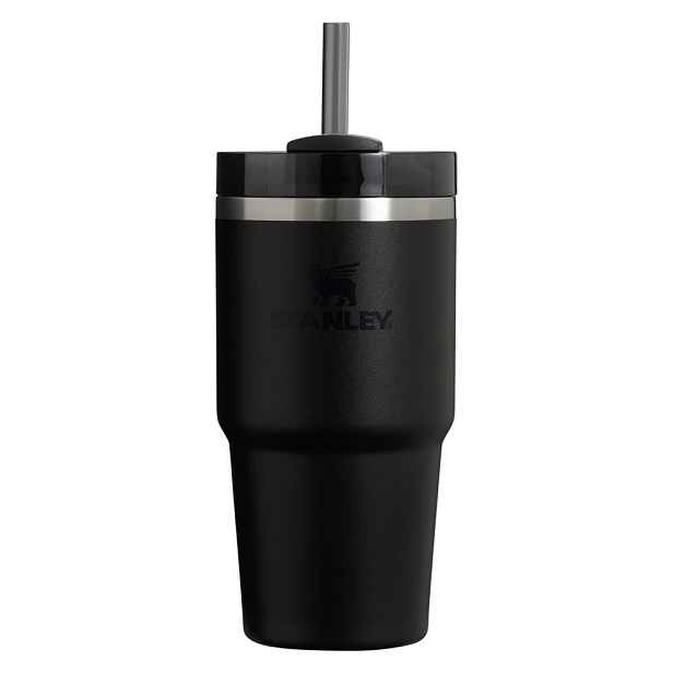 Černá termoska s brčkem z nerezové oceli 600 ml Quencher H2.0 FlowState Tumbler Black – Stanley