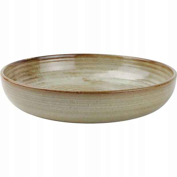Talíř hluboký F2D Escura 22 cm, hnědý/zelený 6 ks