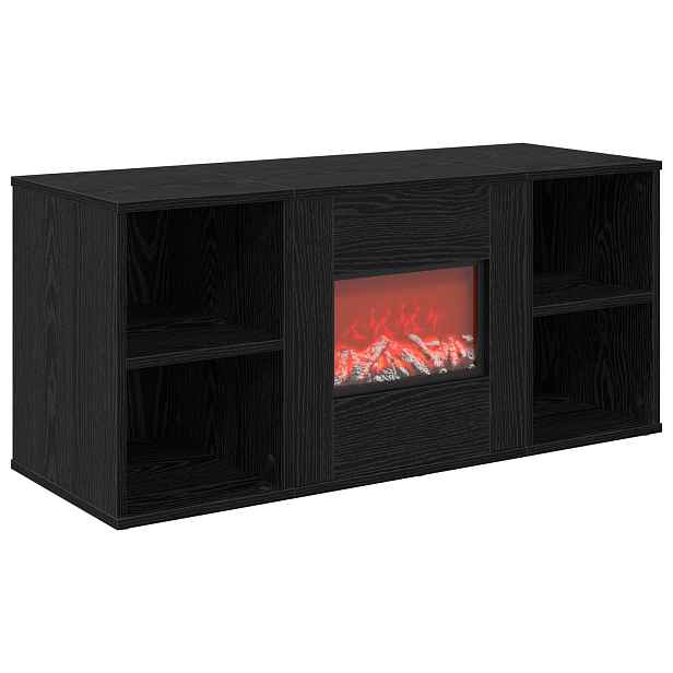 vidaXL Elektrický krb Černý dub 100 x 37 x 45,5 cm Kompozitní dřevo