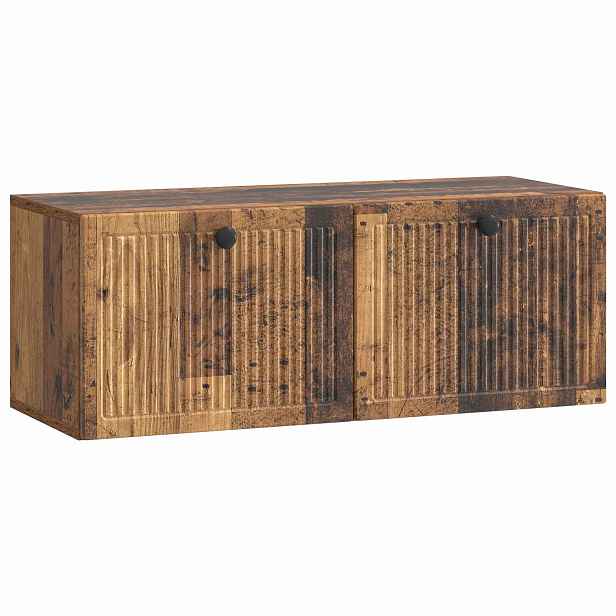vidaXL Nástěnná TV skříň Nástěnný Staré dřevo 78,5 x 31 x 30 cm