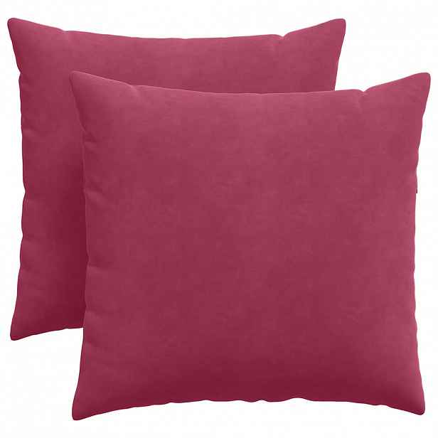 vidaXL Pohovkové polštáře 2 pcs Víno Červené 45 x 45 cm