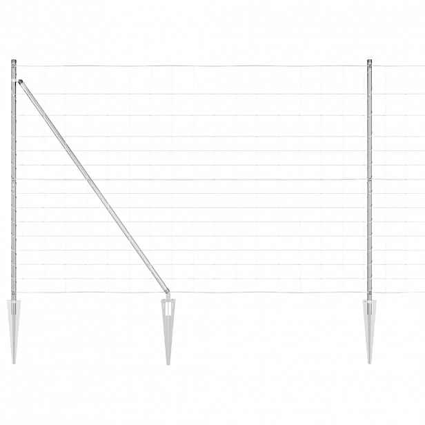 vidaXL Svařované drátěné ploty s hroty 25 x 1,6 m Pozinkovaná ocel