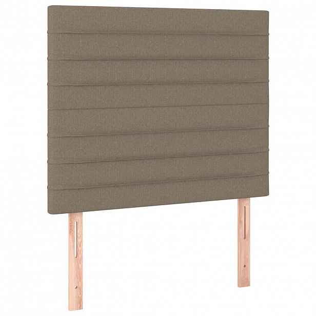 vidaXL Čelo postele béžové 80x5x118/128 cm látkové