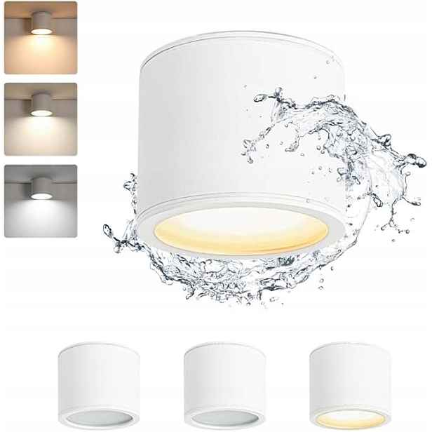 4x Gleonlux Led stropní reflektory bílé 9W GX53 3CCT 3000 6500 K T763