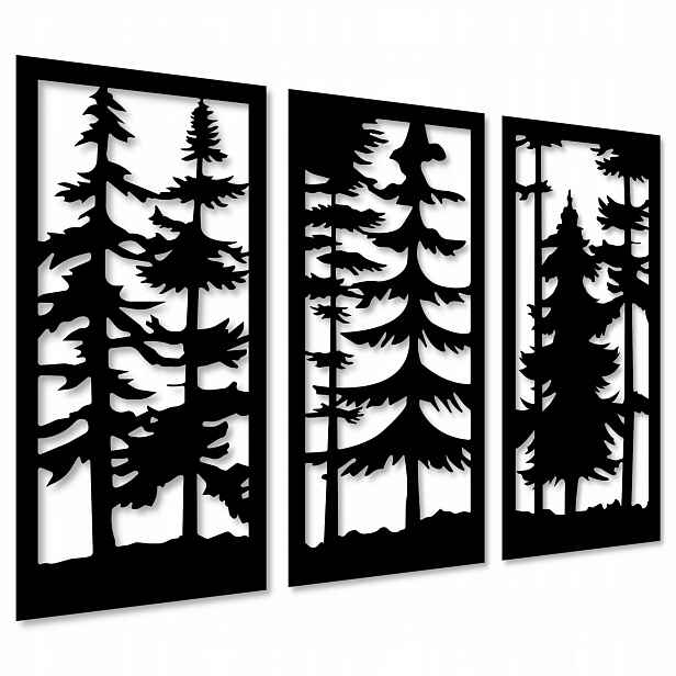 Ažurový Panel Les Nástěnná Dekorace 90 CM Ažur 3D Trilogie Do Obýváku Obrazy
