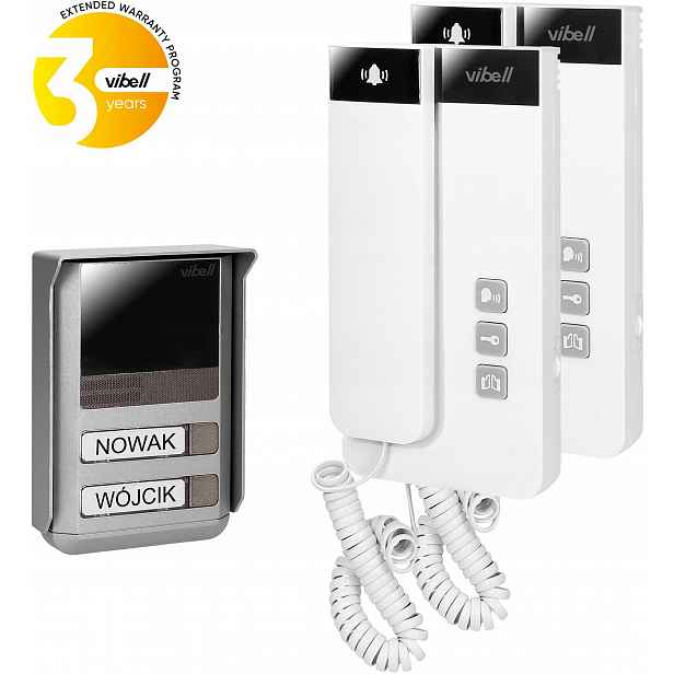 Domovní telefon pro dvě rodiny 2-drátový Vibell (Orno) OR-DOM-SL-924