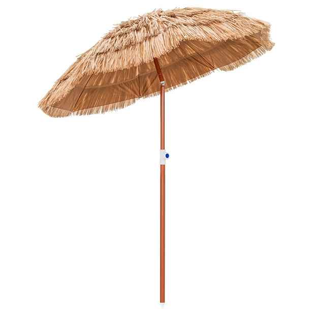 Klasický deštník Costway béžový, 175 x 194 cm
