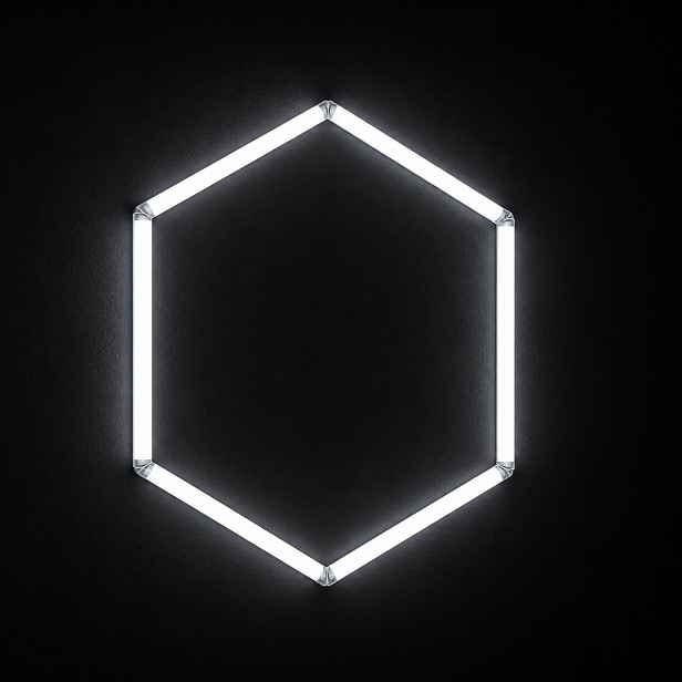 Led lampa hexagon bílá 6500K 42W 92x79 Cm salon showroom HEX1 výkonná