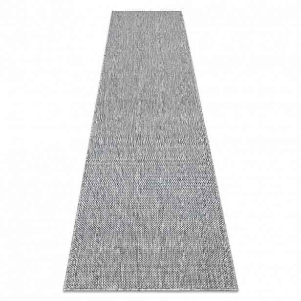 rugsX KOBEREC, běhoun SISAL SION A5165A Melanž ploché tkaní šedá 60/250 cm