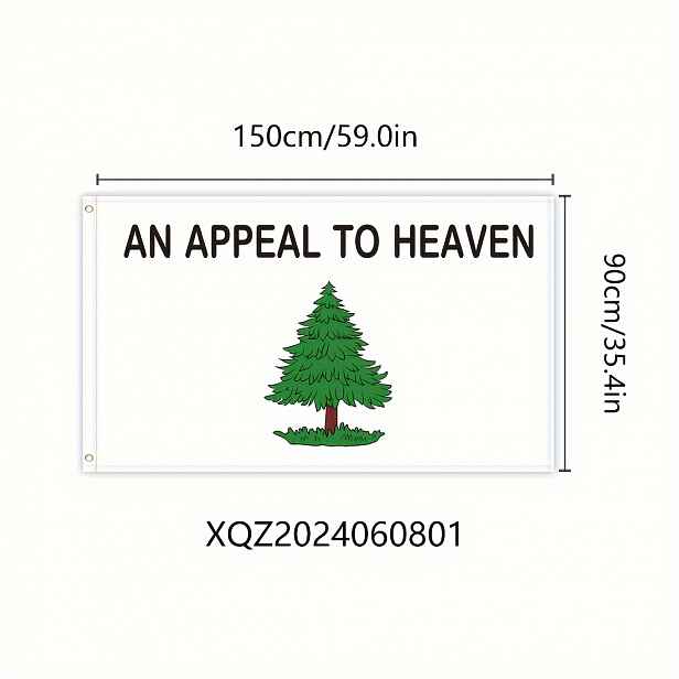 TEMU 1 ks, polyesterový materiál, vlajka AN , 150 cm * 90 cm / 59.0 palců * 35.4 palců, americká vlajka s volným stromem, jasné barvy, 4 řady