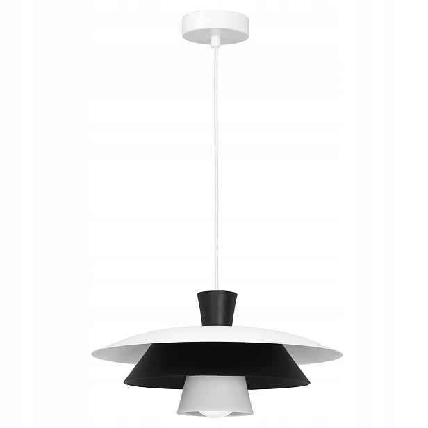 Závěsná lampa bílá černá dekorativní moderní do obývacího pokoje jídelny Luminex