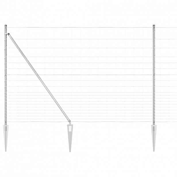 vidaXL Svařované drátěné ploty s hroty 25 x 1,6 m Pozinkovaná ocel