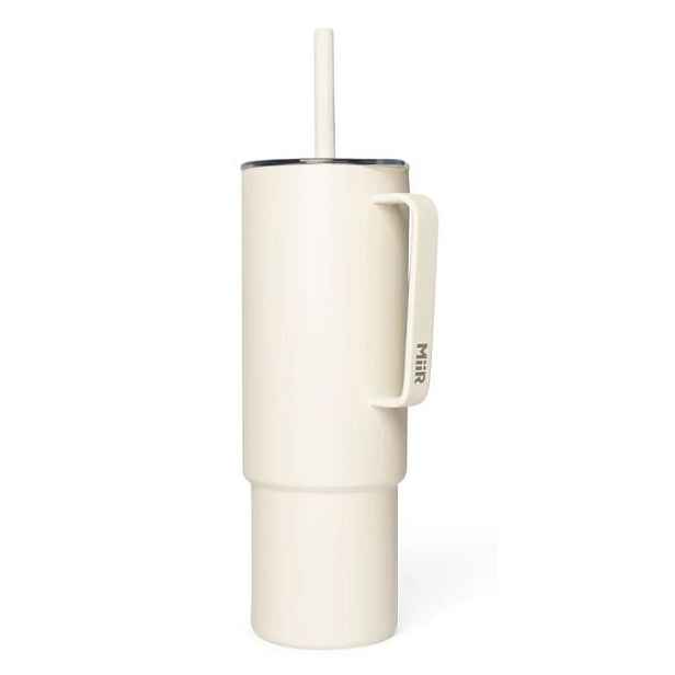 Hrnek z insta. do auta 1L s brčkem velký Miir All Day Straw Cup béžový