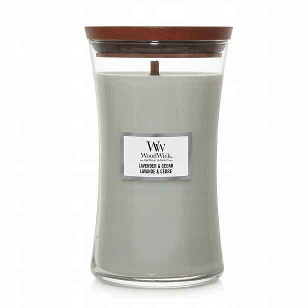 Lavender & Cedar – velká svíčka WoodWick