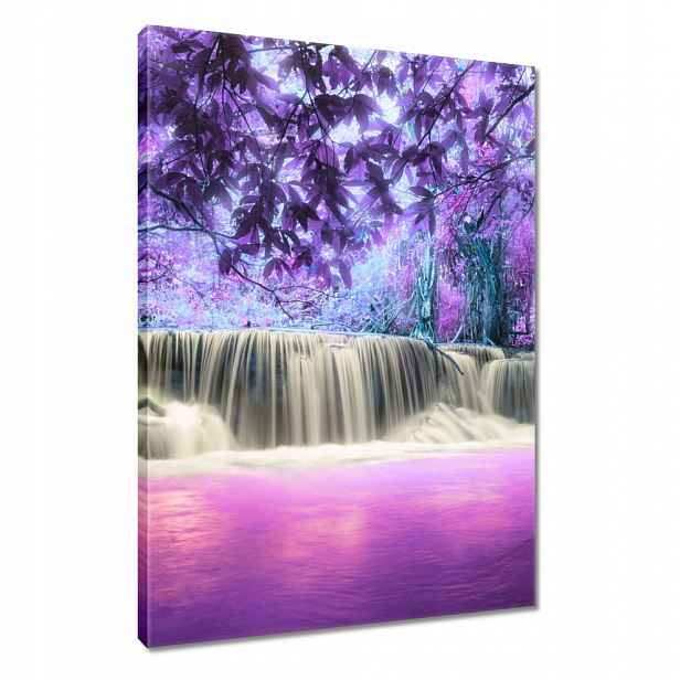 Obraz 80x120 Fialový vodopád