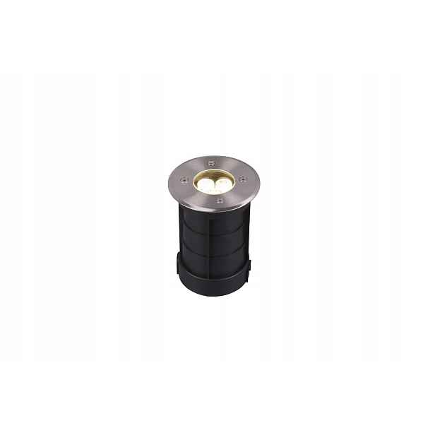 Nájezdová lampa z betonu Trio, stříbrná barva