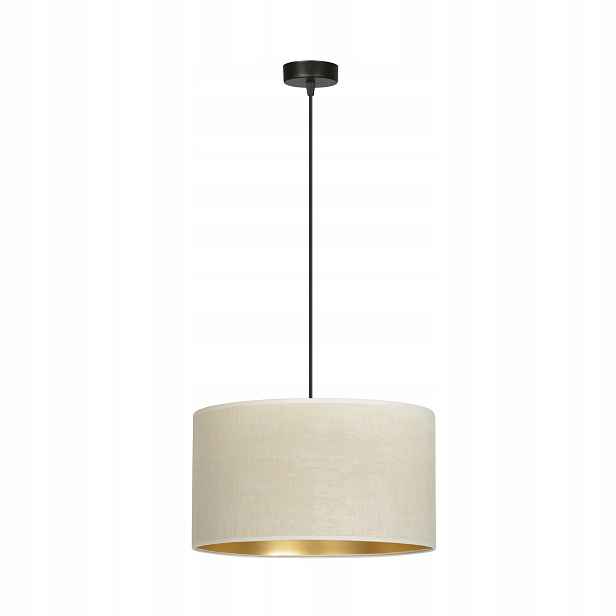 Emibig Závěsná lampa Hilde 35 cm E27 15W, stmívatelná, krémová tkanina