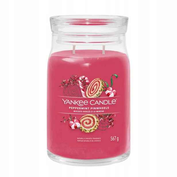 Peppermint Pinwheels Yankee Signature velká svíčka