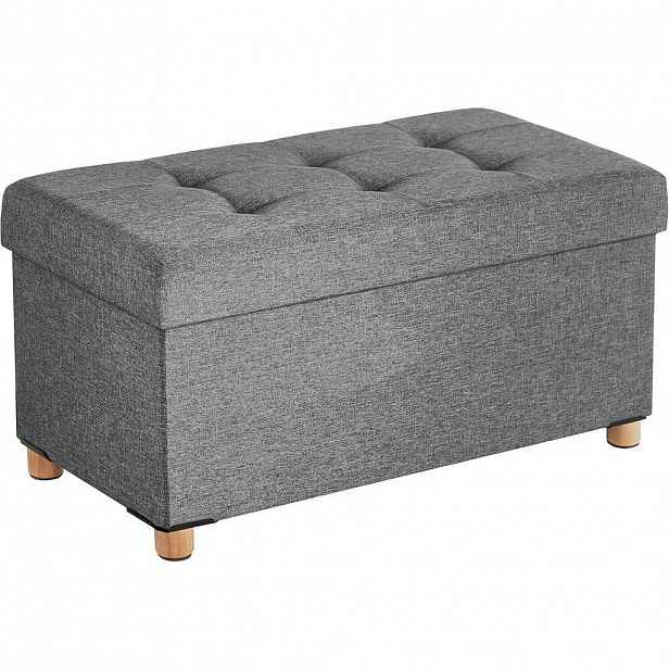 SEDACÍ BOX, textil, kompozitní dřevo, 76/40/38 cm