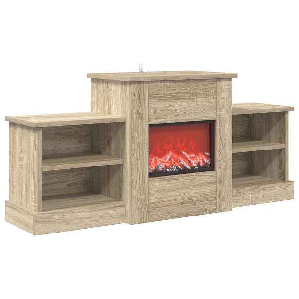 vidaXL Elektrický krb Sonoma 110 x 30 x 50 cm Kompozitní dřevo